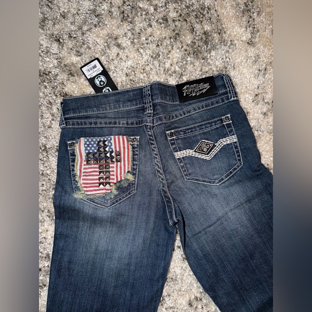 Affliction Women's Jade Brynn Patriot Wash Bootcut Jeans - Picture 3 of 9